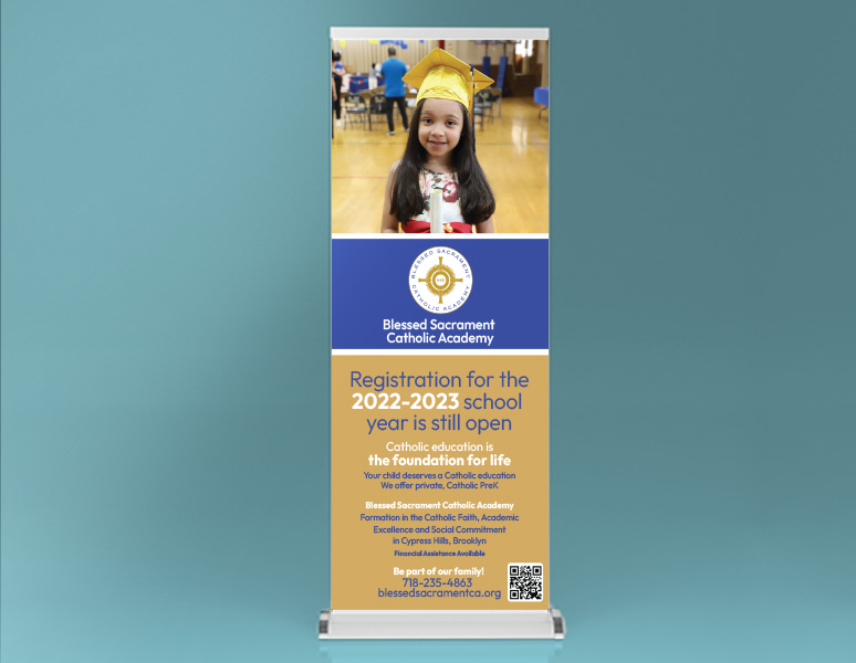 School Retractable Banner for Registrations