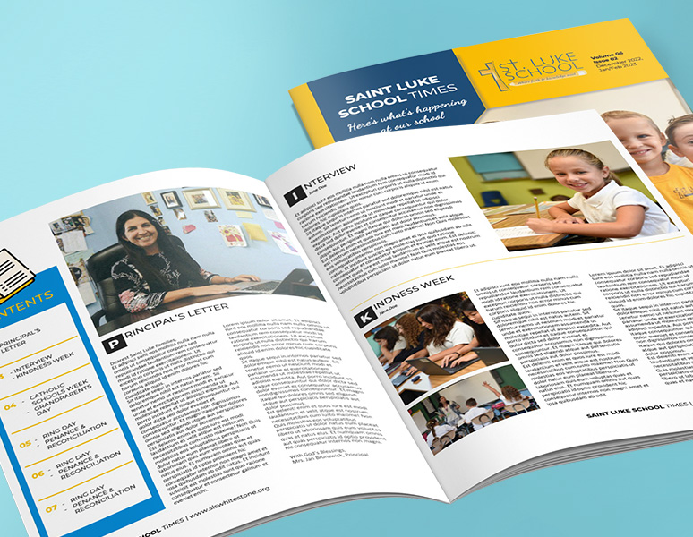 Saint Luke School – Newspaper template