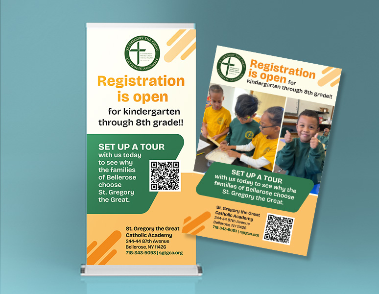 St. Gregory CA – Retractable banner